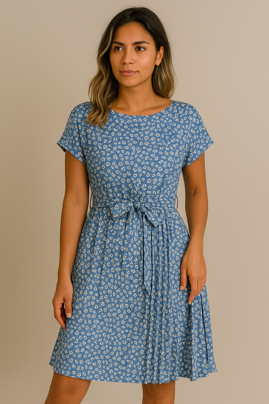 Romantic A-Line Floral Dress