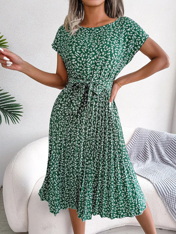 Romantic A-Line Floral Dress