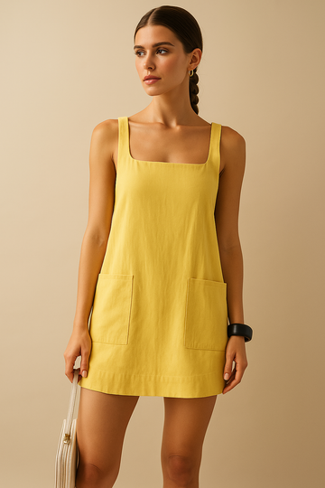 Summer Linen Dress with Pockets