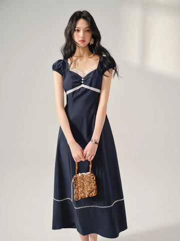 Parisian Lace Midi Dress