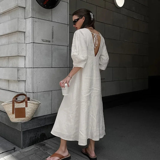 Retro Chic Maxi Dress