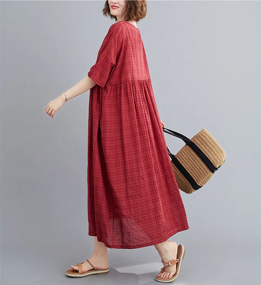 Vintage Short Sleeve Dress