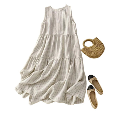 Retro Striped Summer Dress