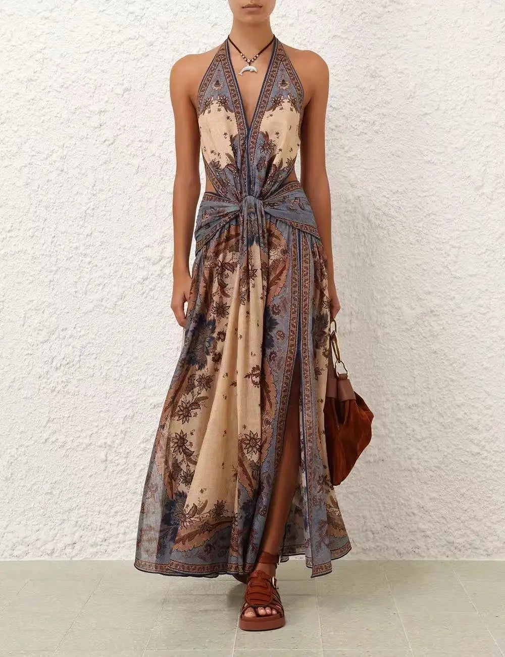 Elegant Cotton Midi Dress