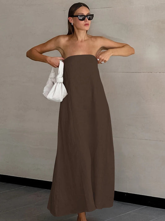 Luxury Summer Cotton-Linen Dress